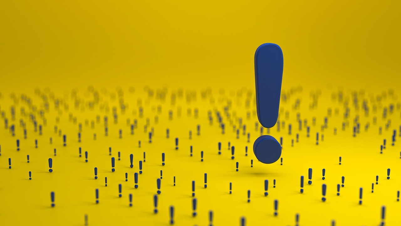 Download free HD stock image of Exclamation Point 3D Render Free Exclamation Point 3D Render photo and picture