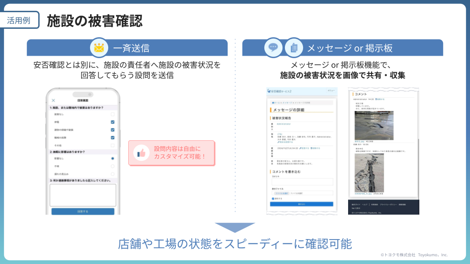 安否確認サービス2 活用例_画像共有